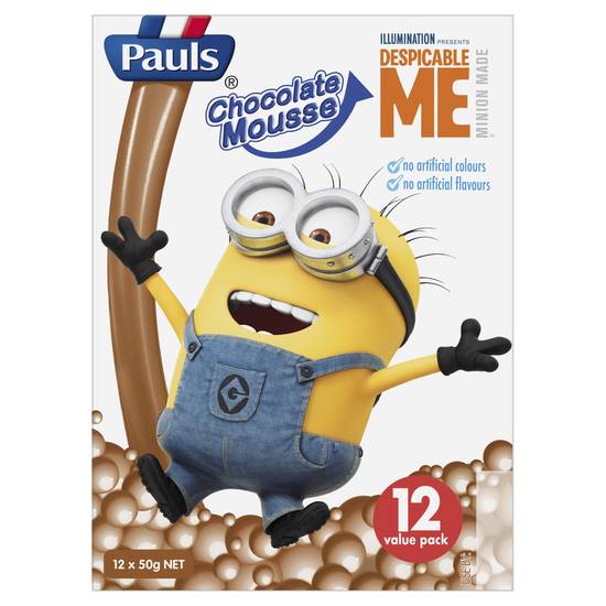 Pauls Kids Chocolate Mousse 12 pack 600g