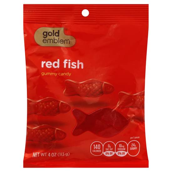 Gold Emblem Red Fish Gummy Candy