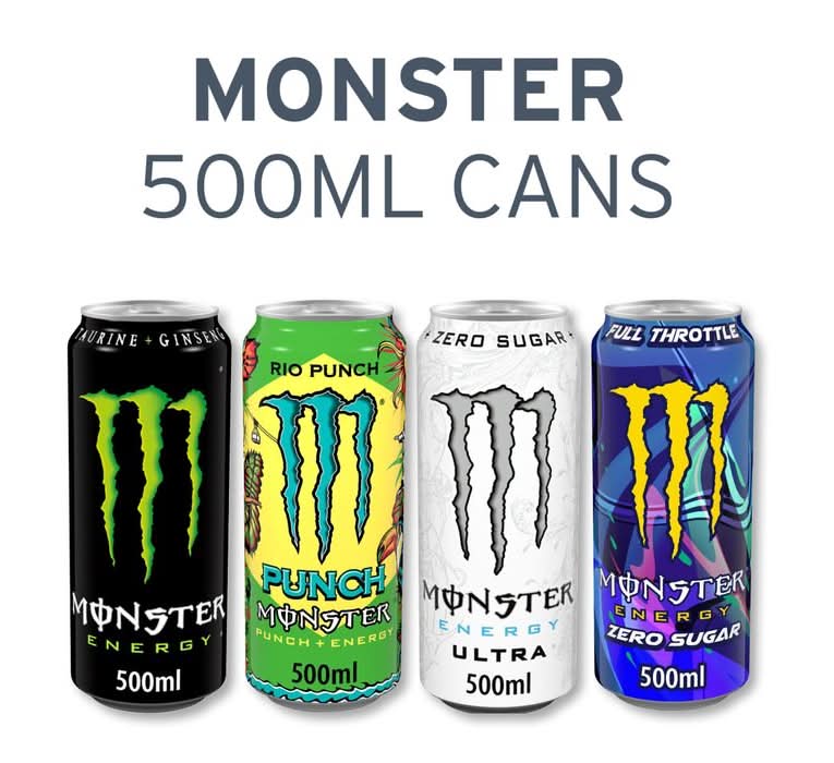 2 for £4 Monster Cans