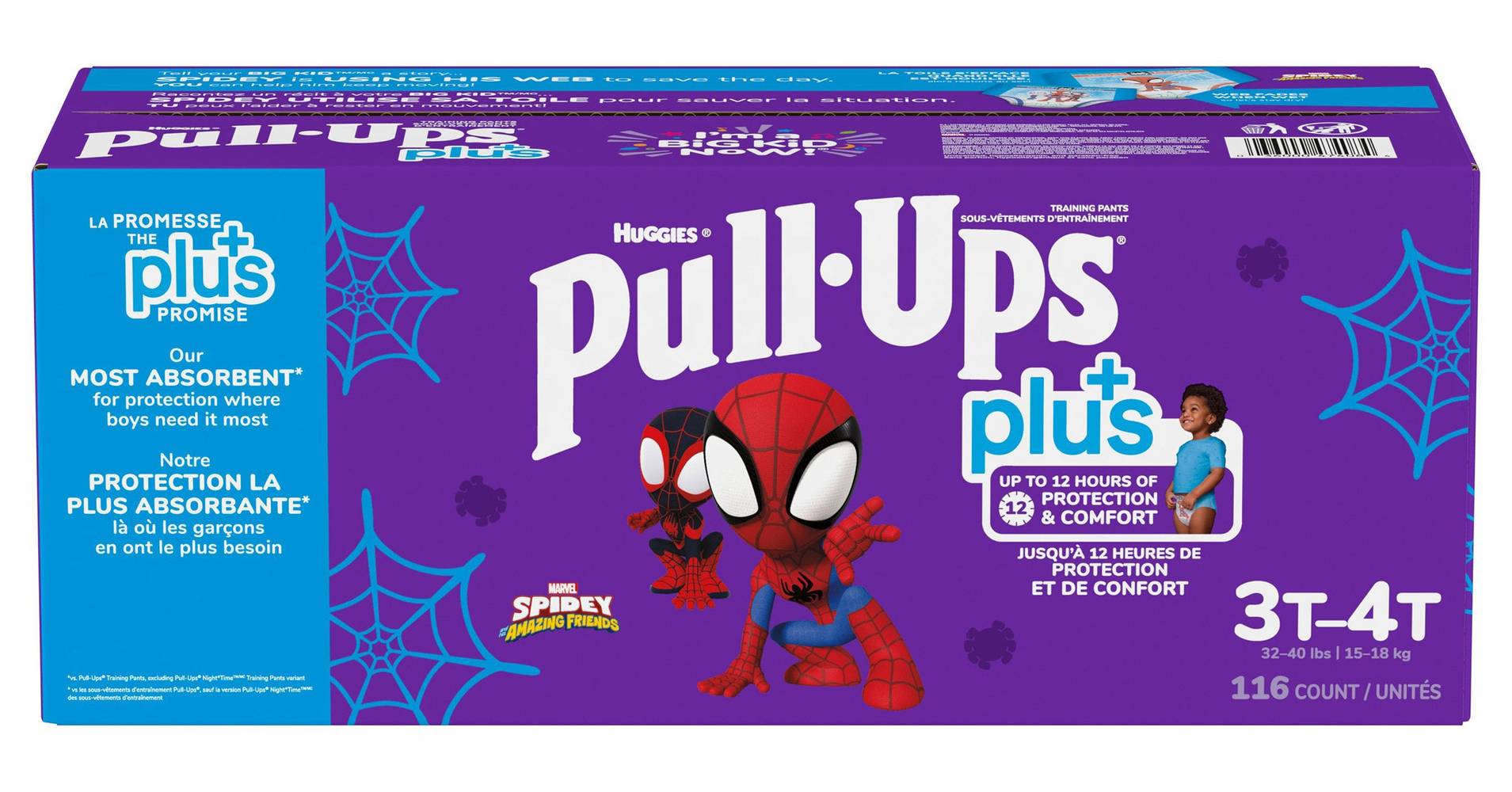 Sous-Vêtements D’Entrainement Huggies, 3T À 4T, Pour Garçons, Pqt De 116 / Huggies Pull-Ups Plus Training Pants, 3T To 4T Boy, 116-Pack
