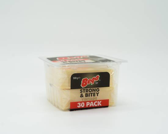 Bega Strong & Bitey Vintage Cheese Slices (30 Pack) 500g