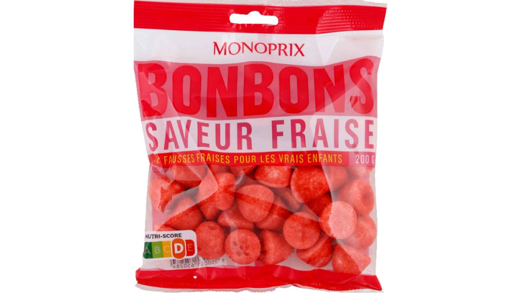 Monoprix Bonbons saveur fraise Le sachet de 200g