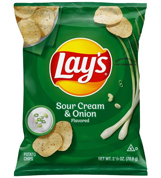Lay's Sour Cream & Onion Flavored Potato Chips 2.5oz