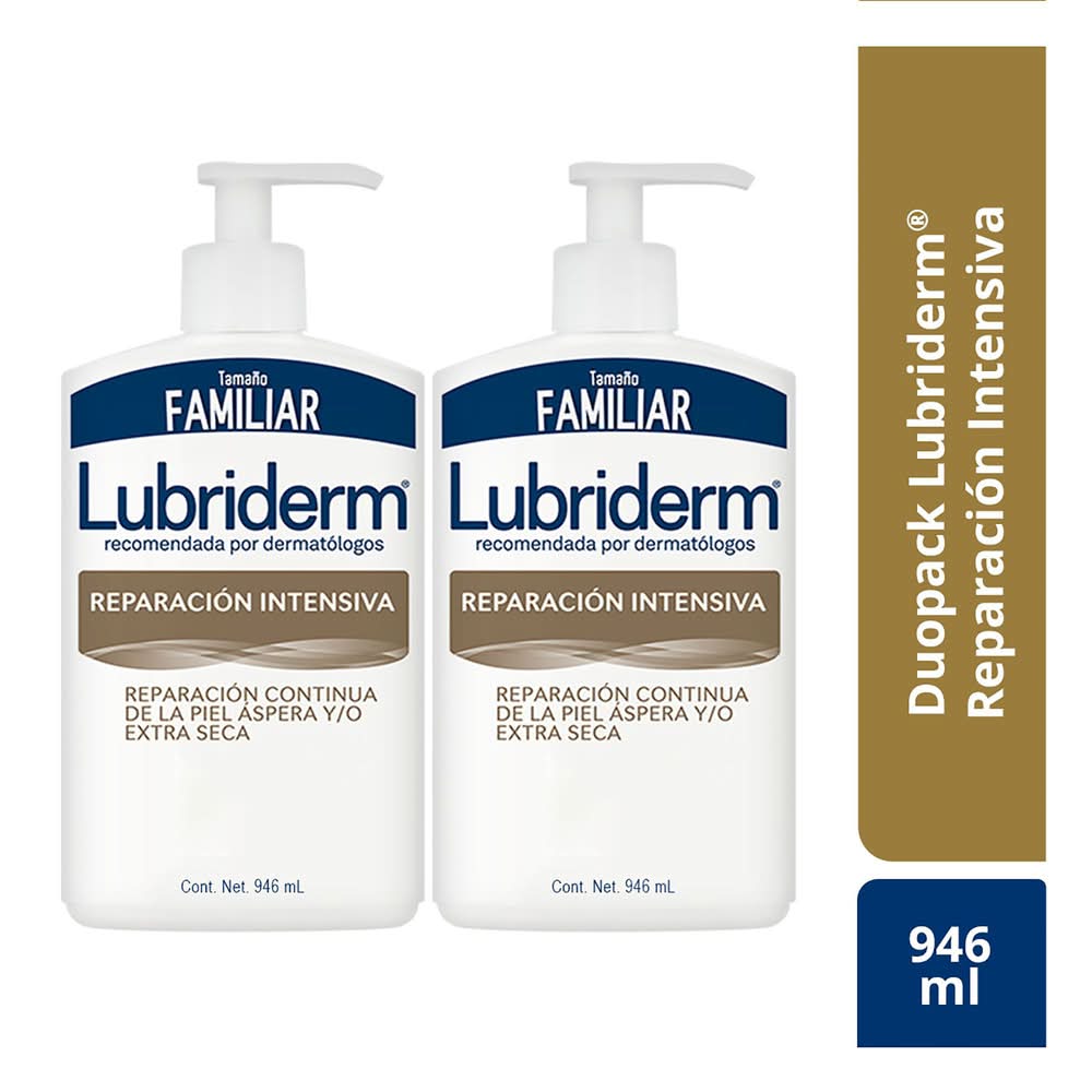 Lubriderm · Crema corporal de reparación intensiva, Familiar (2 x 946 ml)