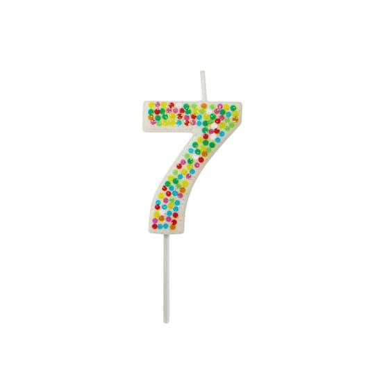 Confetti Number Birthday Candle By Celebrate It