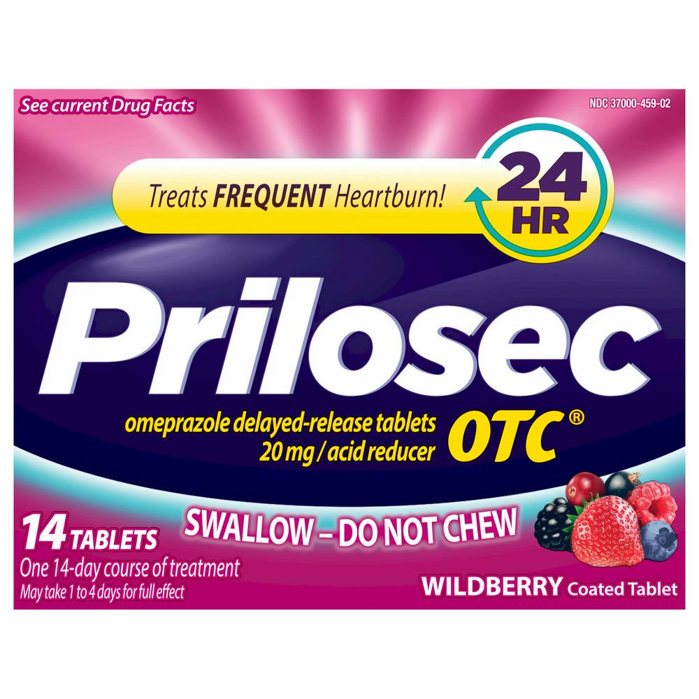 Prilosec Wildberry Acid Reducer 20mg Coated Tablets ( 14 ct )