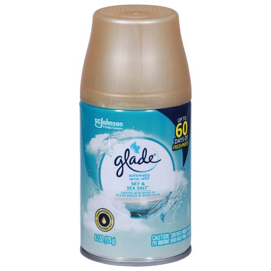 Glade Automatic Spray Refill, Air Freshener, Sky & Sea Salt, 6.2 oz