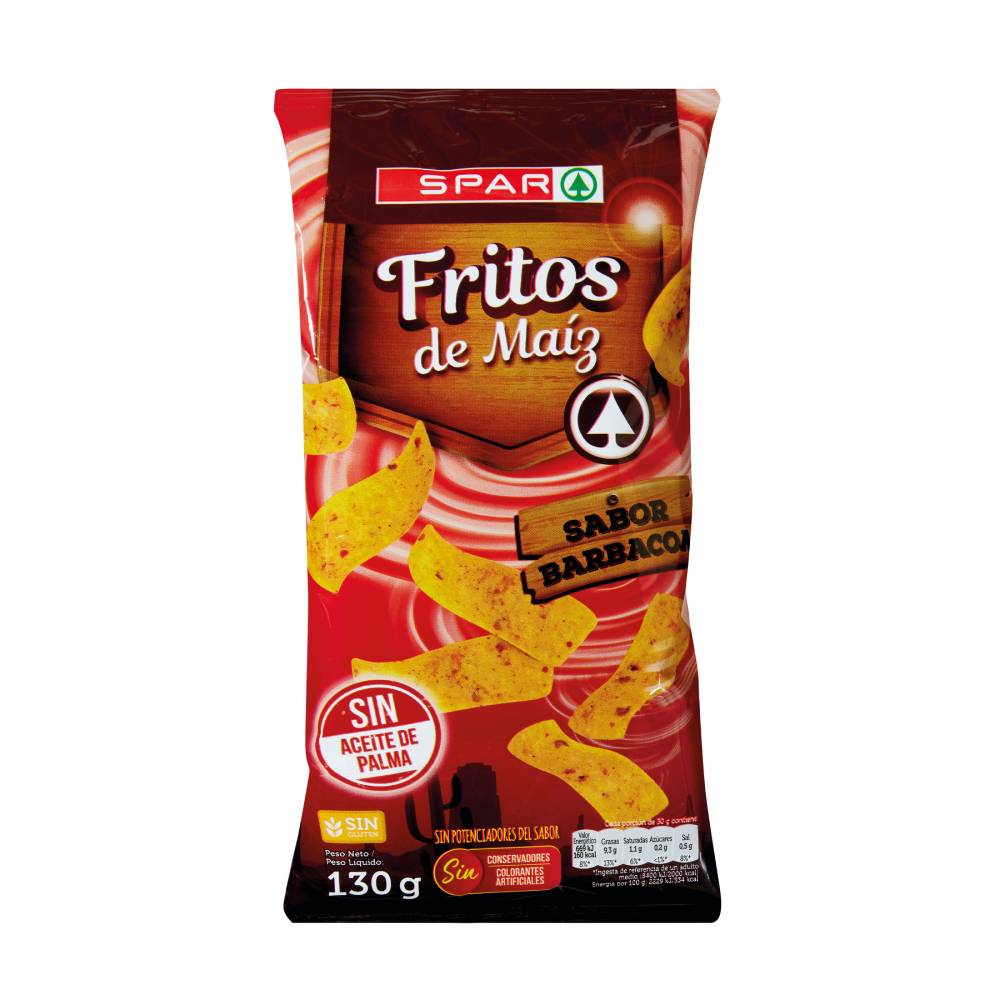 Snacks Spar Fritos De Maíz Sabor Barbacoa 130Gr