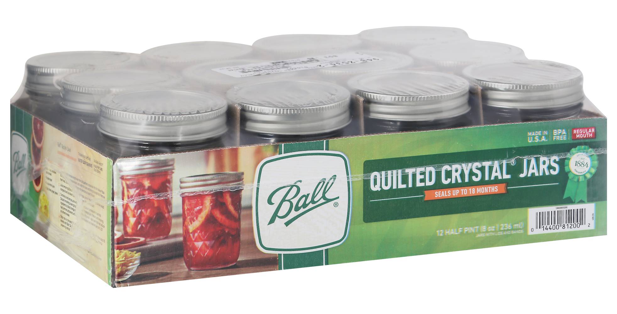 Ball Quilted Crystal Jars