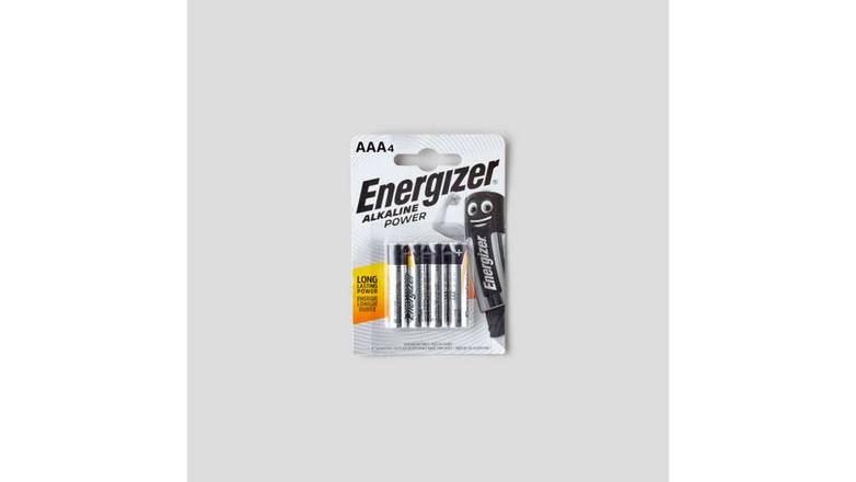 Energizer Piles Alcalines Energizer Power AAA/LR03, pack de 4 Le lot
