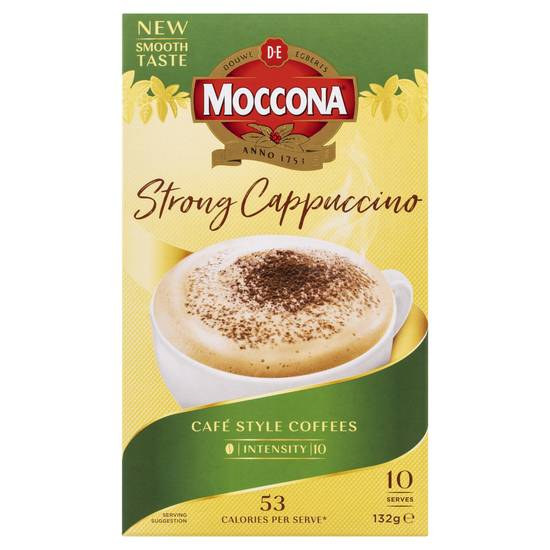 Moccona Cafe Classics Strong Cappuccino Sachets 10 pack
