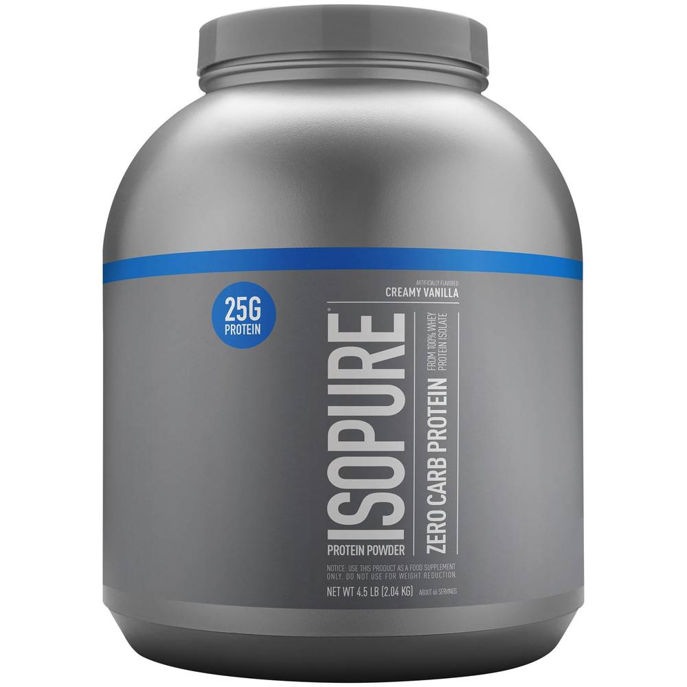 Isopure Zero Carb Protein Powder, Creamy Vanilla (4.5 lbs)