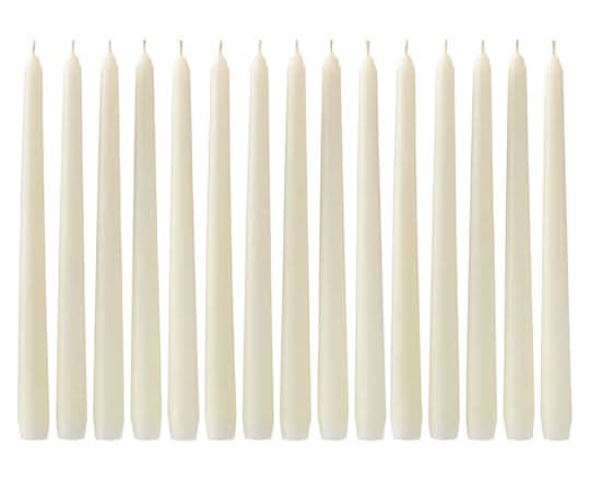 Ashland Taper Candles, 9.8 in, White (15 ct)