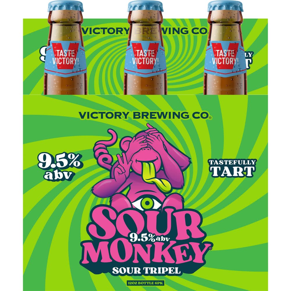 Victory Sour Monkey Tripel Beer (6 x 12 oz)