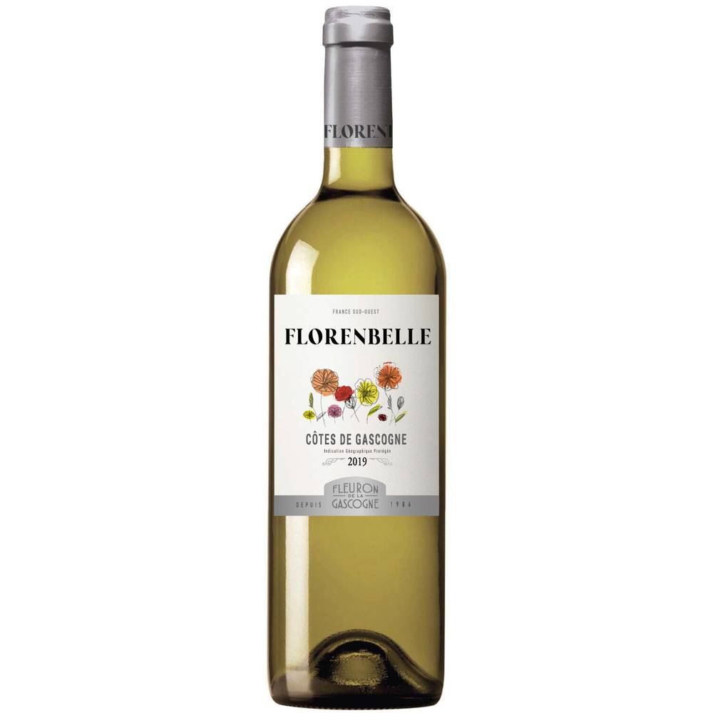 Vin Blanc I.G.P Côtes de Gascogne FLORENBELLE - la bouteille de 75cL