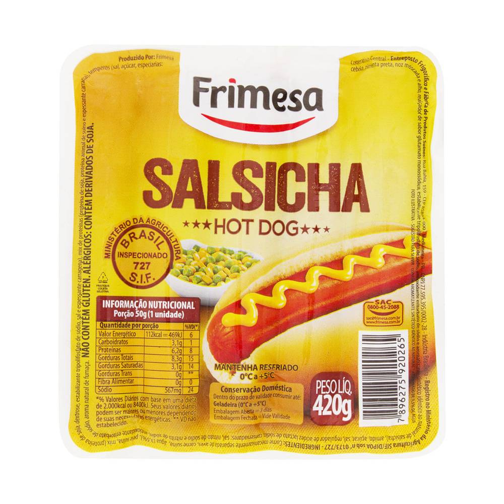 Frimesa salsicha hot dog (420g)