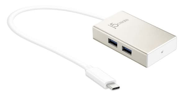 j5create USB Type-C 4-Port Hub, Silver, JCH343