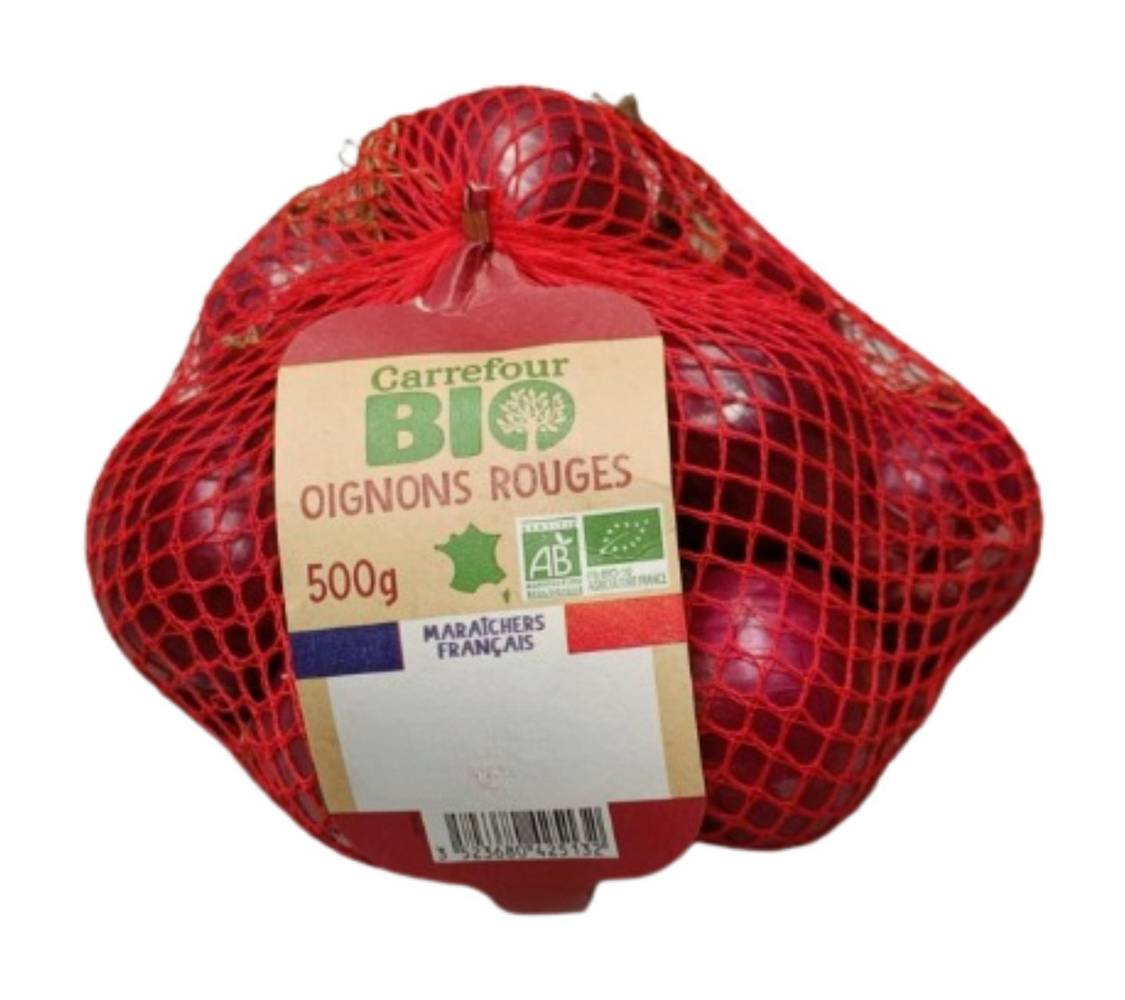Carrefour Bio - Oignons rouges (500g)