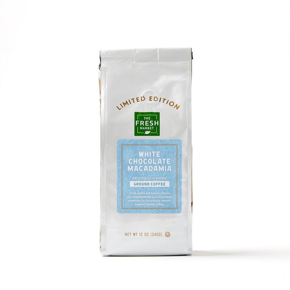The Fresh Market White Chocolate Macadamia Ground Coffee Bag