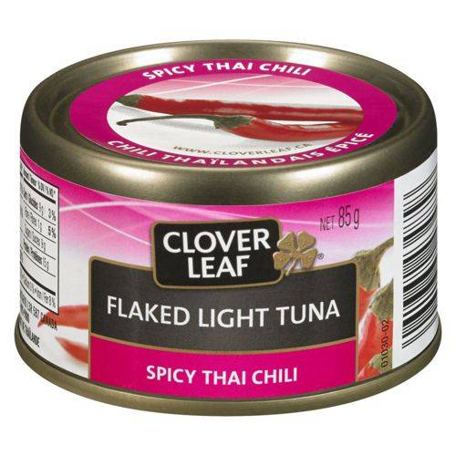 Clover leaf thon pâle émietté, chili thaïlandais épicé (85 g) - flaked light tuna spicy thai chili (85 g)