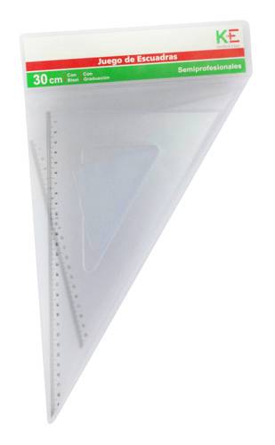 Ke · Escuadras semiprofesionales ke con graduación con bisel 30 cm (100,6 g)