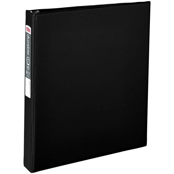 Office Depot Nonstick 3-ring Binder Round Rings Black File