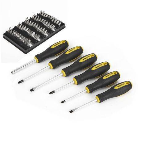 Workpro workpro jeu de tournevis-56 pi ces (acier cr-v pour la durabilit) - screwdriver set (56 units)