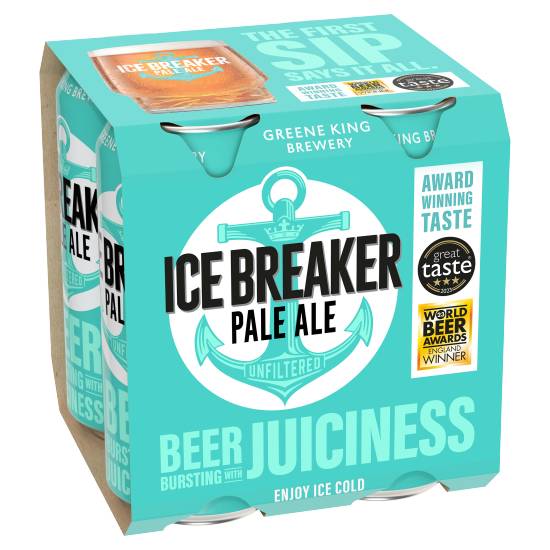 Greene King Ice Breaker Pale Ale Beer (4 ct,440ml)
