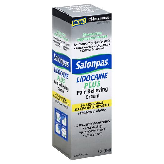 Salonpas Lidocaine Plus Pain Relieving Cream