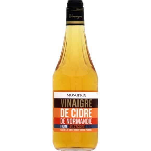 Monoprix Vinaigre De Cidre De Normandie, Fruité 5% D'Acidité La Bouteille De 75Cl