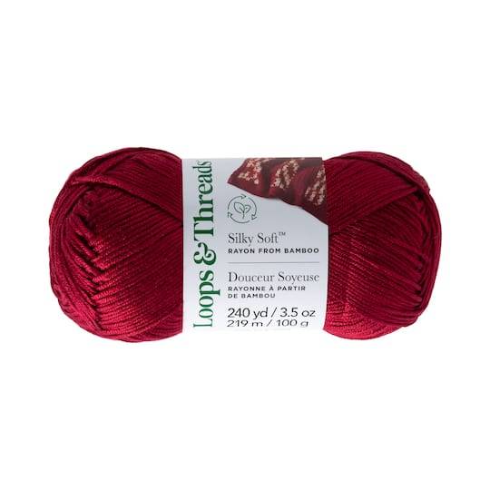 Loops & Threads Silky Soft Yarn, 219 m, Cranberry