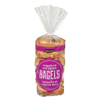 Selection Cinnamon and Raisin Bagels (6 units)