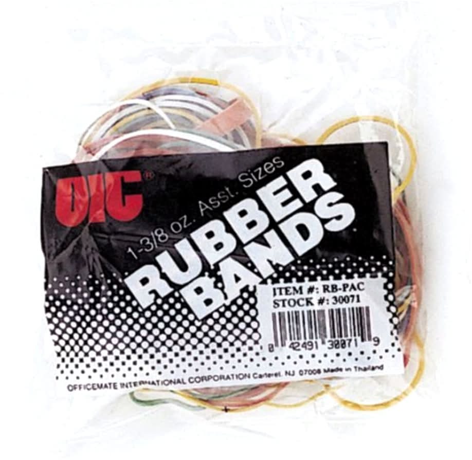 Officemate Rubber Bands, Assorted (1.38 oz)