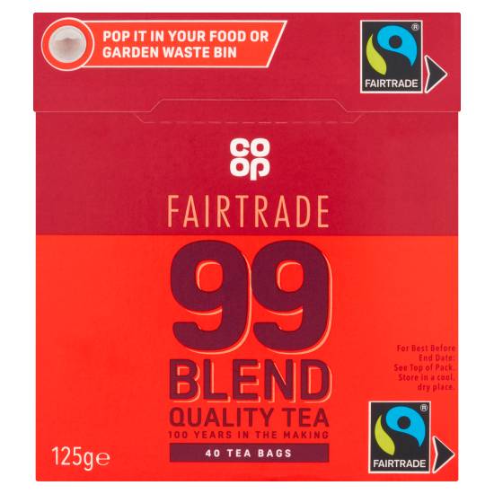 Co-Op 99 Blend Fairtrade Tea Bags (125g)