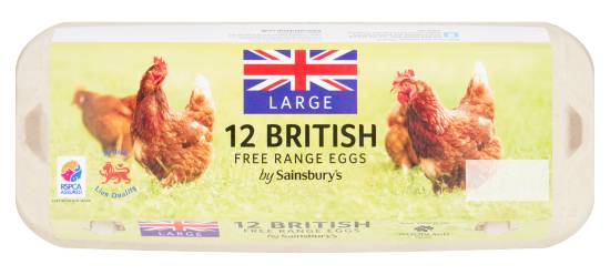 Sainsbury's L, British Free Range Eggs (12 pack)