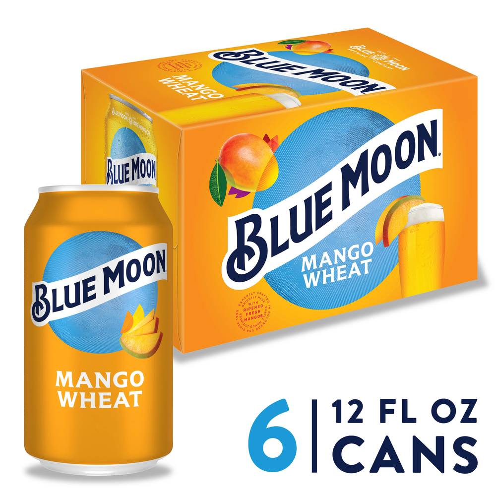 Blue Moon Mango Wheat Beer (6 x 12 fl oz)