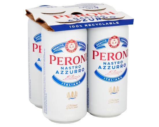 Peroni Nastro Azzurro 4 x 440ml ABV 5%  Original Price £11.69