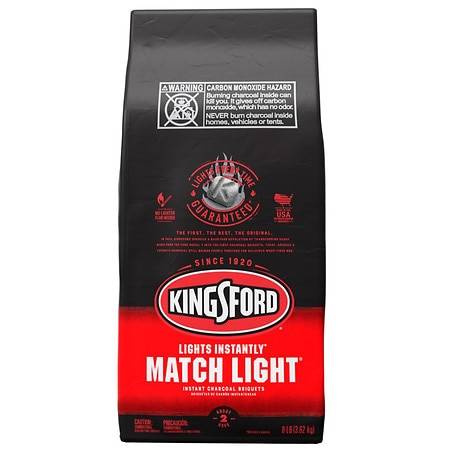 Kingsford Match Light Instant Charcoal Briquettes  BBQ Charcoal for Grilling  8 Pounds