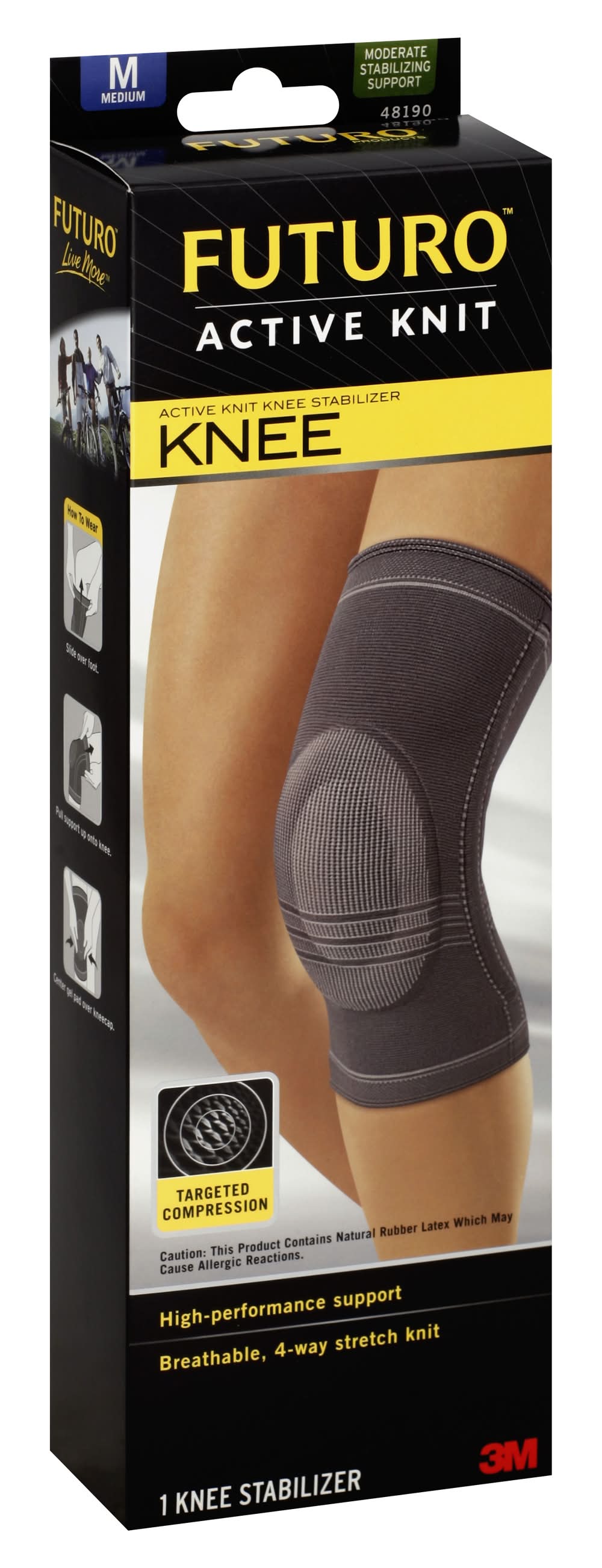 Futuro Active Knit Knee Stabilizer, Gray