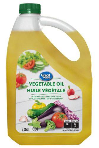 Great value huile végétale (2,84l) - vegetable oil (2.84 l)
