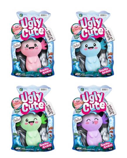 JA-RU Ugly Cute Smushy Axolotl Toy, Assorted