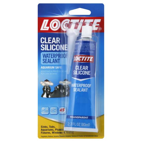 Loctite Clear Silicone Waterproof Sealant Aquarium Safe (2.7 fl oz)