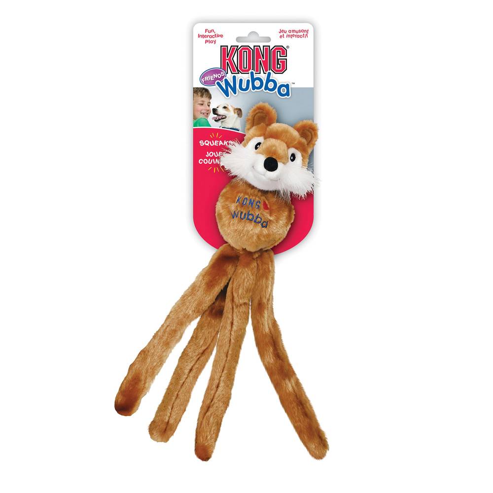 KONG® Wubba™ Friends Dog Toy - Plush, Squeaker (CHARACTER VARIES) (Color: Assorted)
