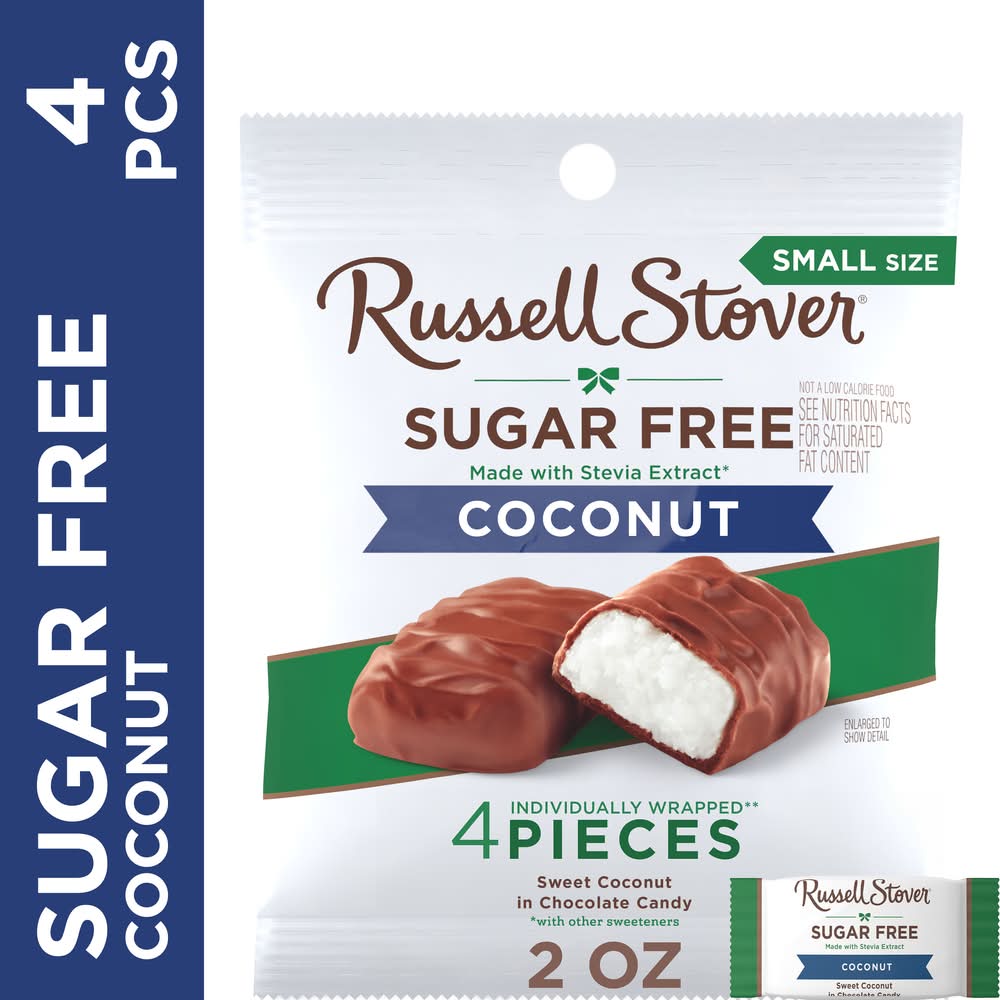 Russell Stover Sweet Chocolate Candy, Coconut (2 oz, 4 ct)