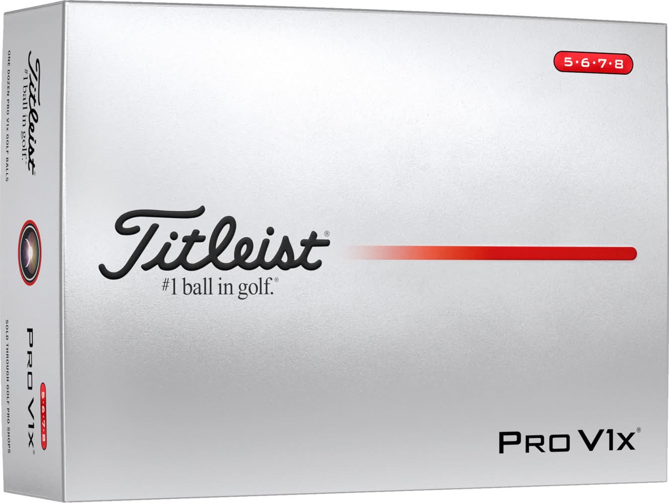 Titleist Pro V1x 2025 High Numbers Golf Balls, 5-8, White