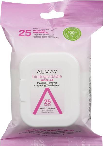 Almay Biodegradble Micellar Makeup Remover Towlettes (25 units)