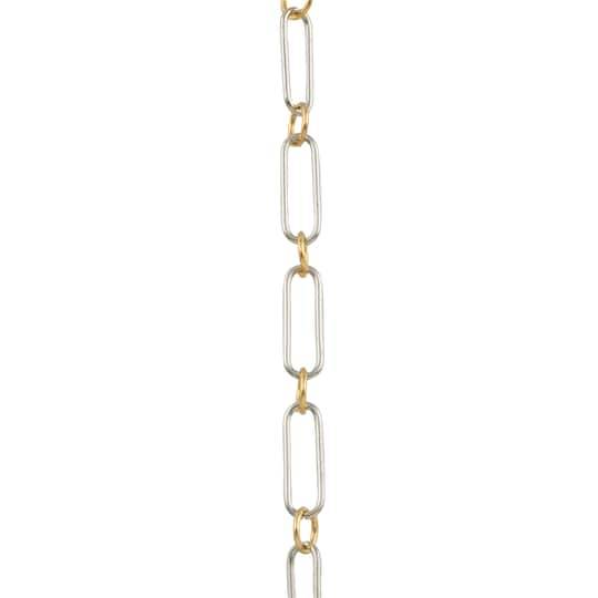 36" Silver & Gold Paper Link Chain By Bead Landing