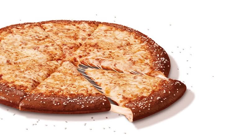 Stuffed Pretzel Crust with Pizza Sauce & Cheese