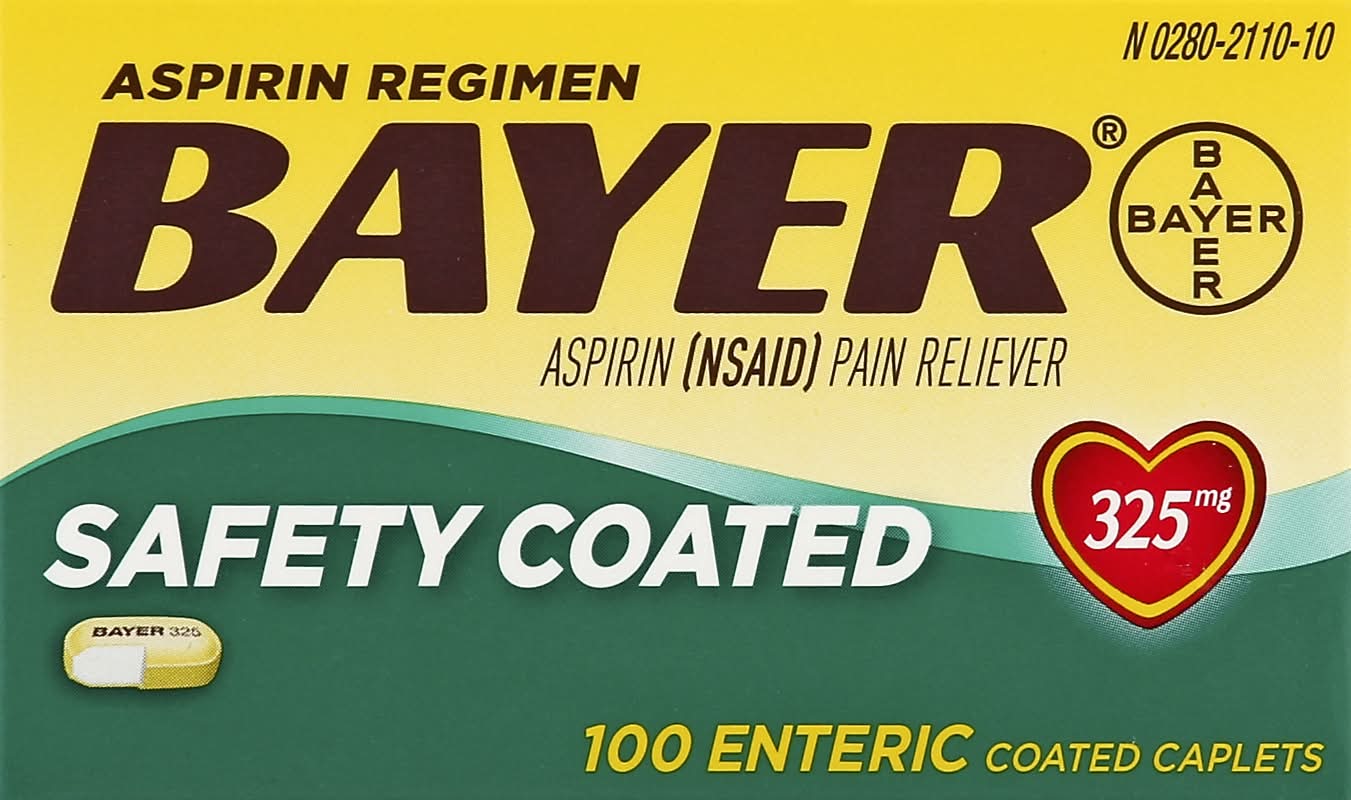 Bayer Aspirin Regimen 325 mg Safety Enteric Coated Caplets