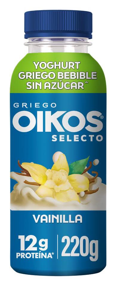 Oikos · Selecto yoghurt griego bebible sin azúcar, vainilla (220 g)